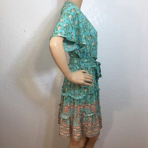 Boutique Turquoise/White Floral Dress